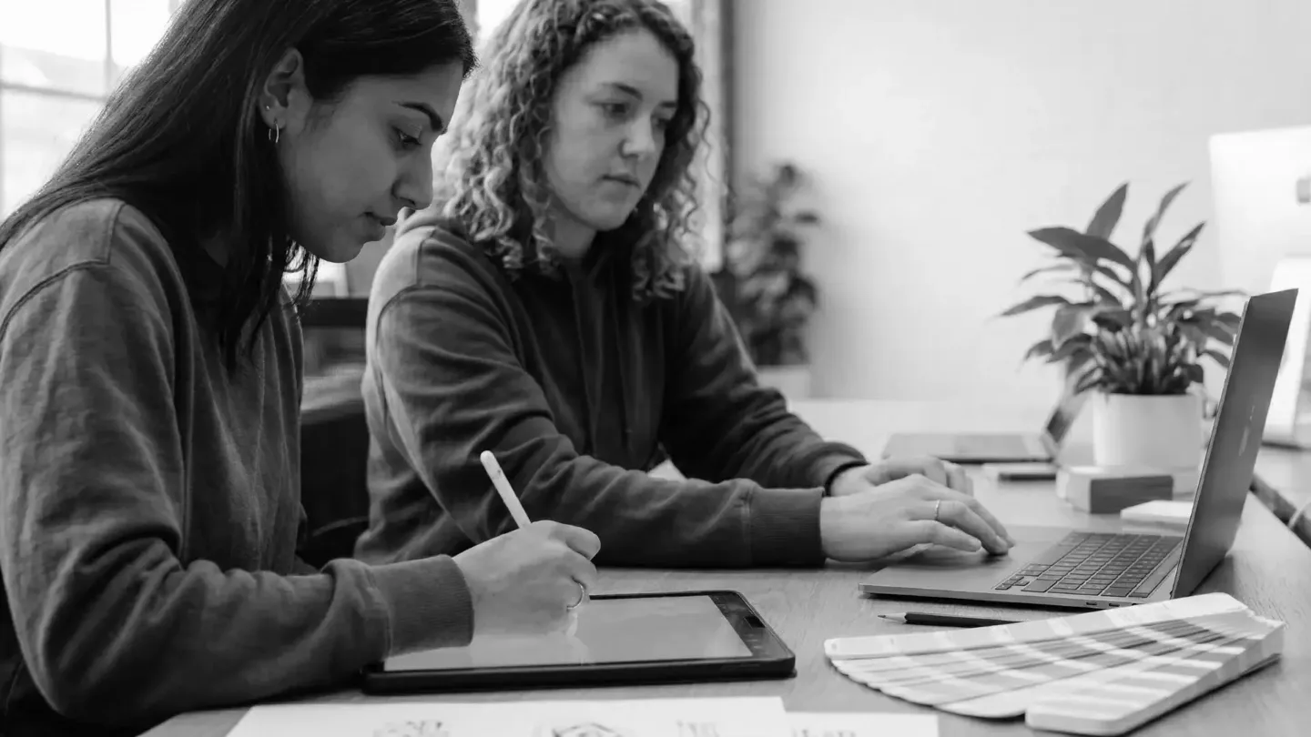 Team working on digital design projects at a graphic design agency in Dandenong
