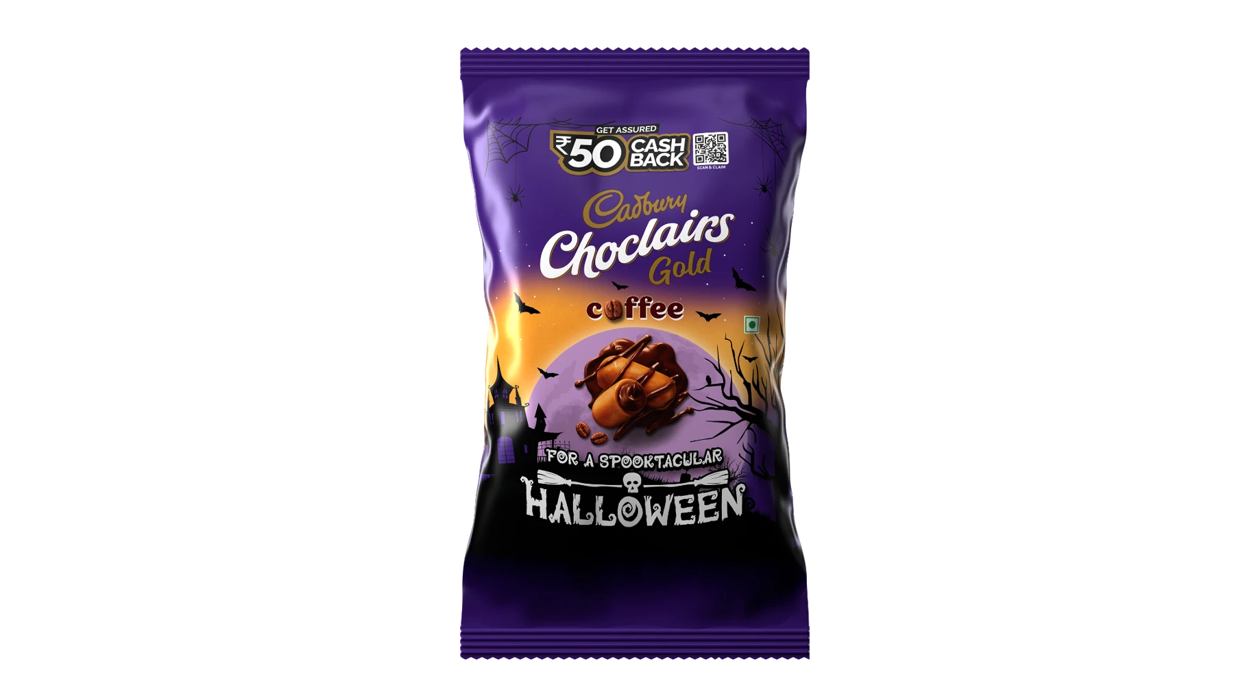 Choclairs Gold Coffee: Halloween pouch presentation
