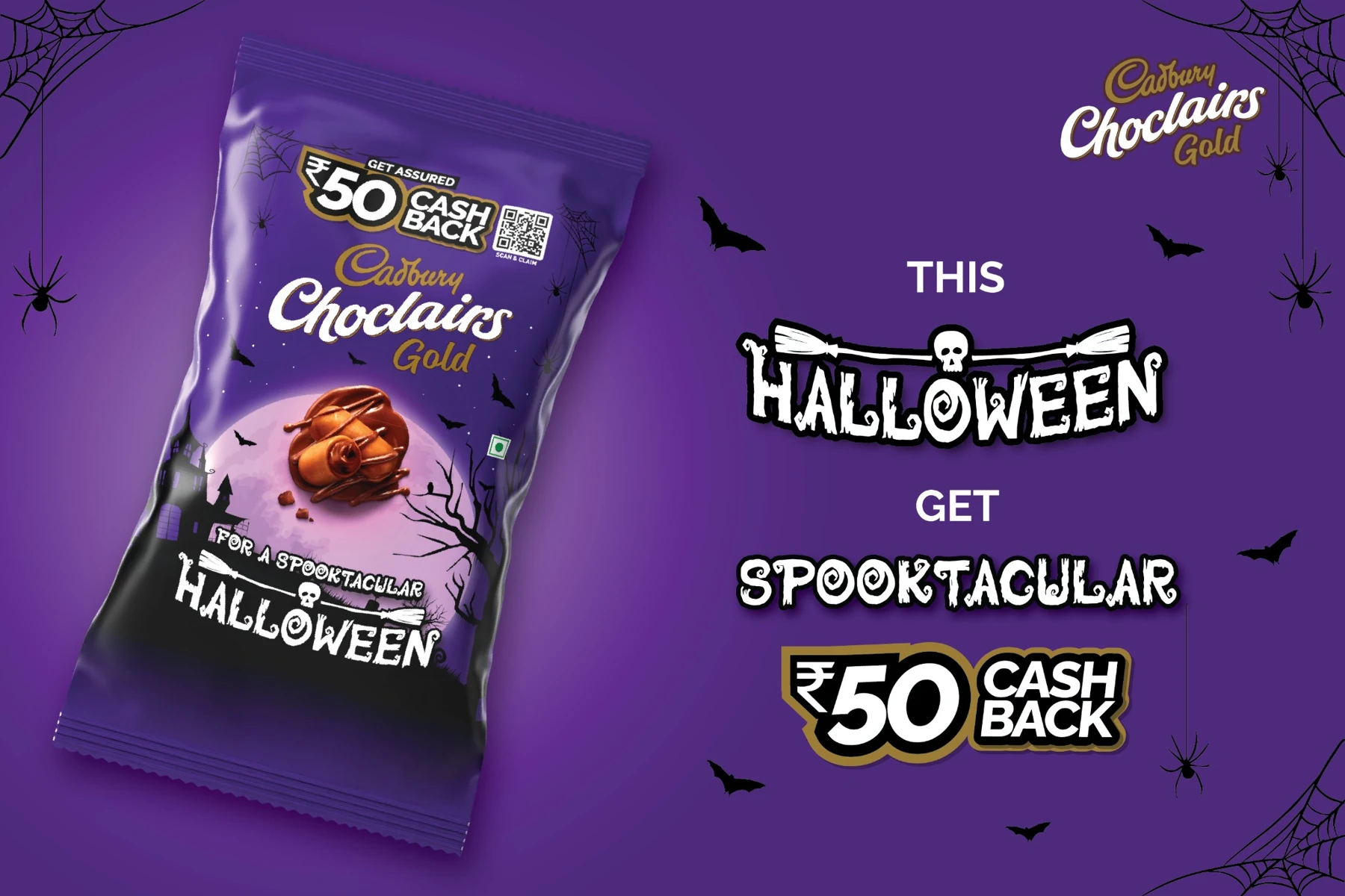 Cadbury Choclairs Halloween campaign key visual