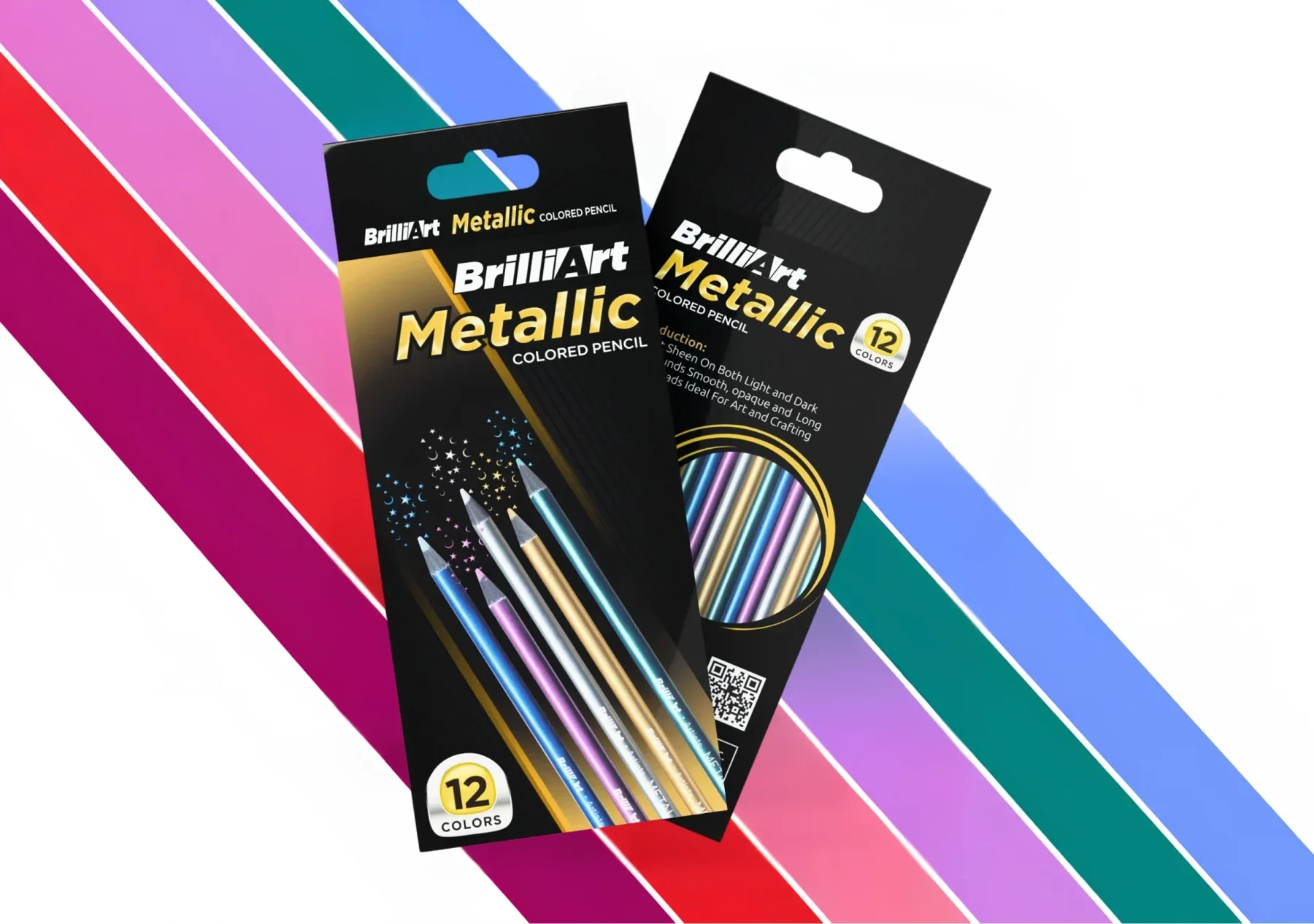 BrilliArt · Metallic Pencil Packaging