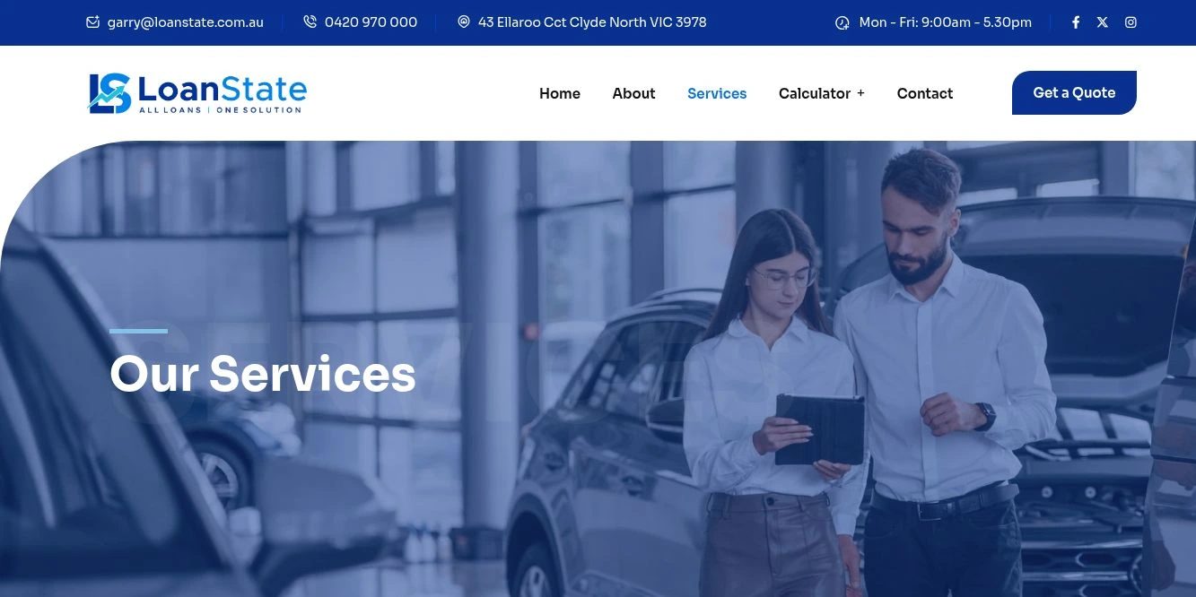 Loanstate · Services Page