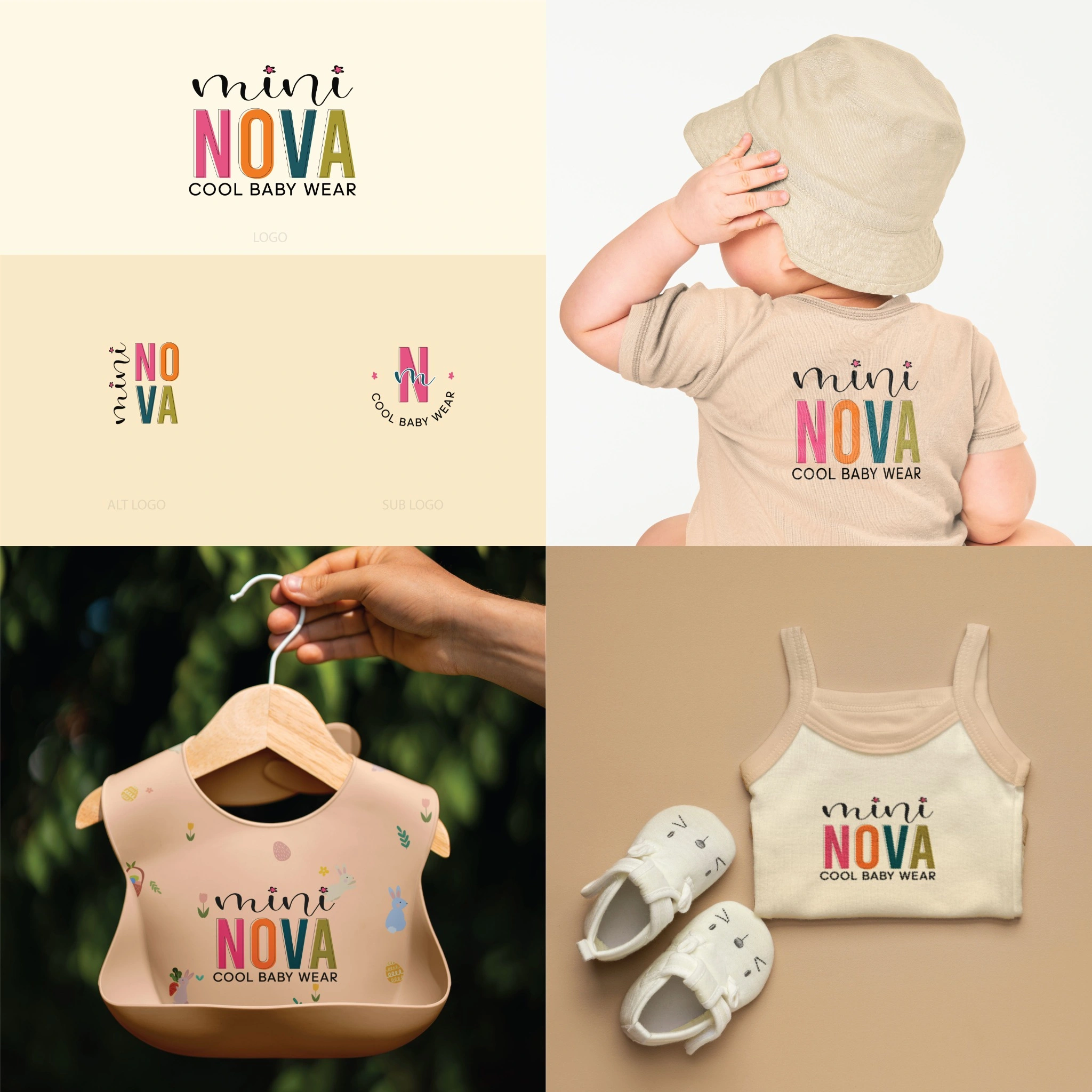 Mini Nova colourful babywear logo