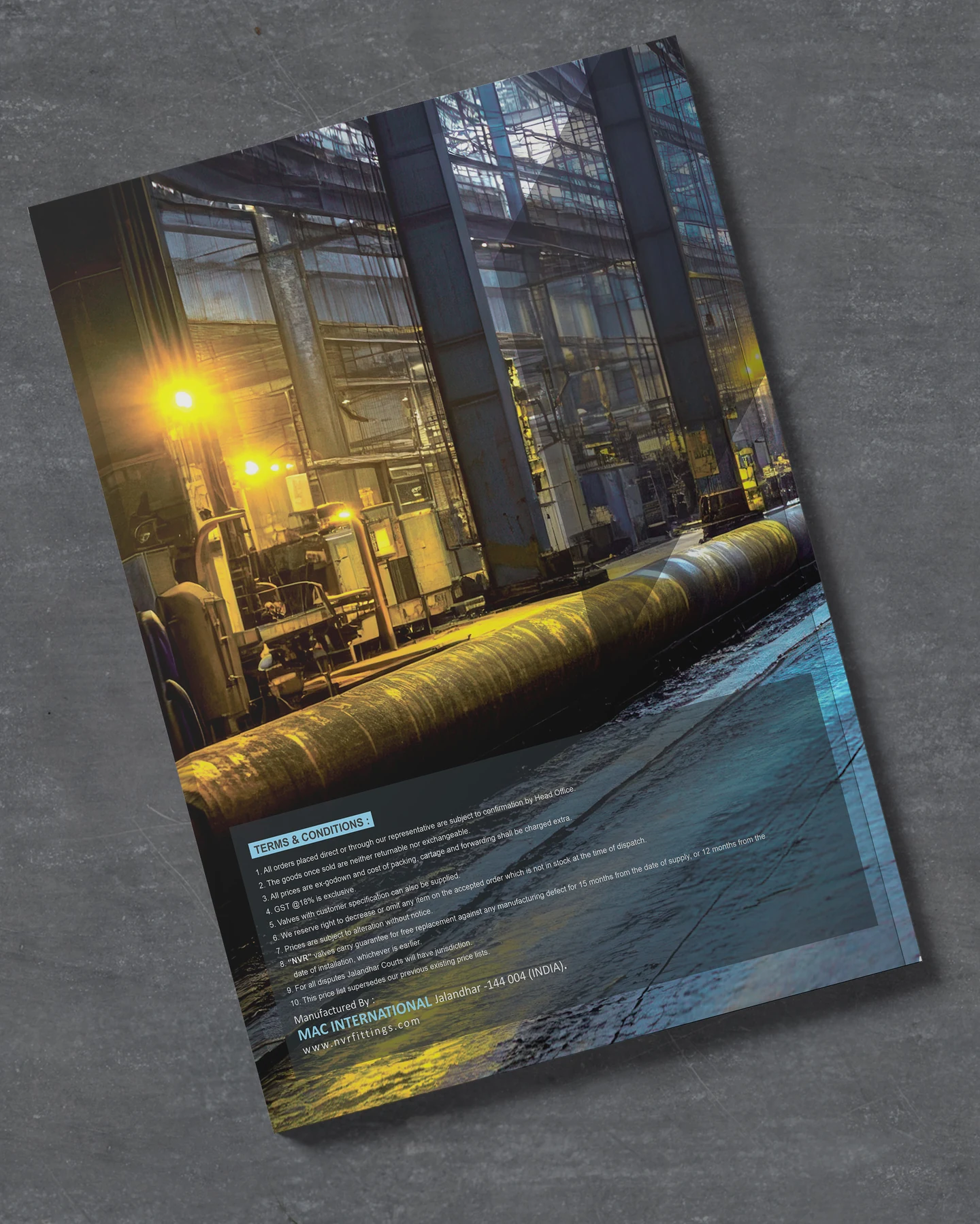 NVR catalogue back cover presentation mockup