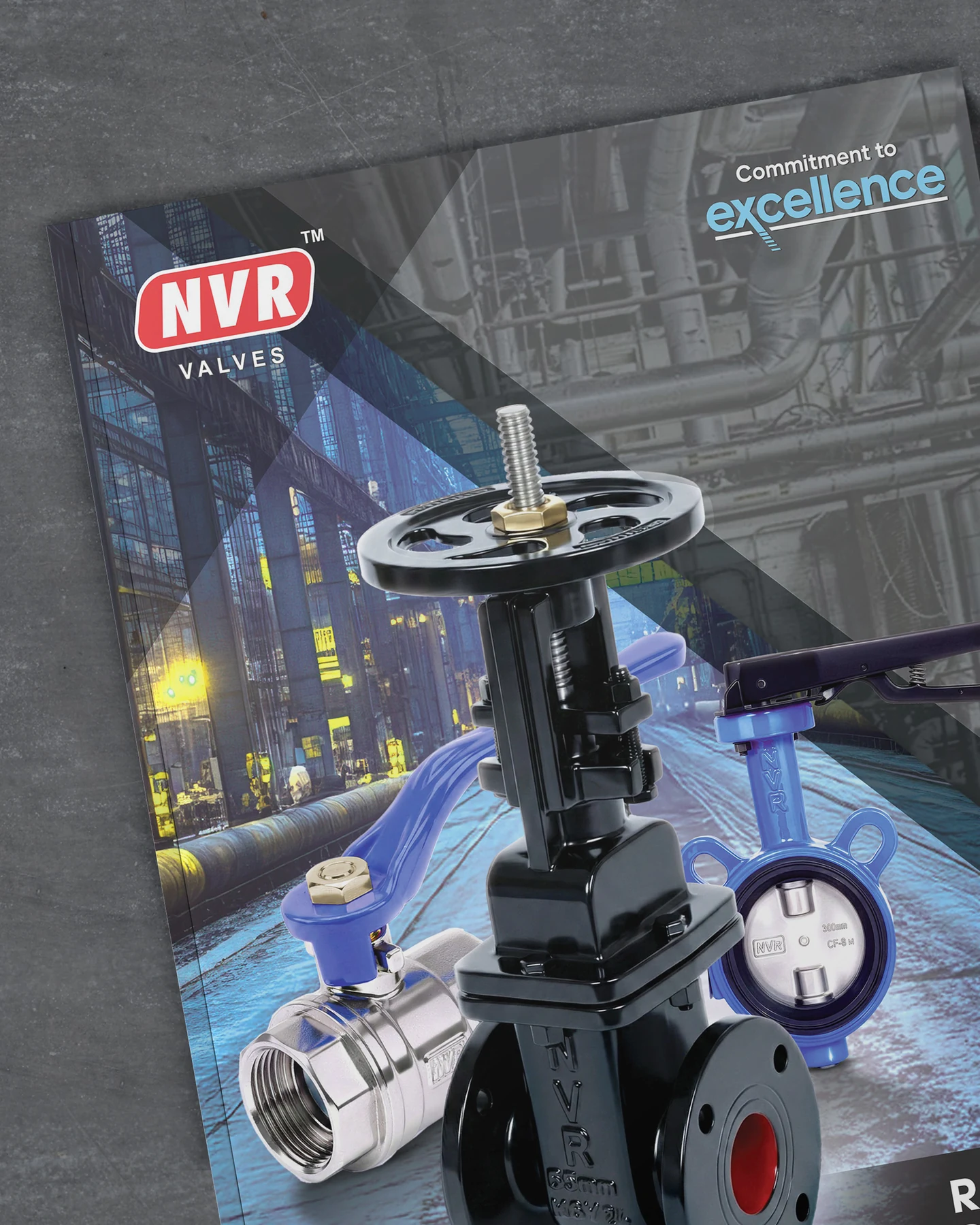 NVR catalogue front cover presentation mockup