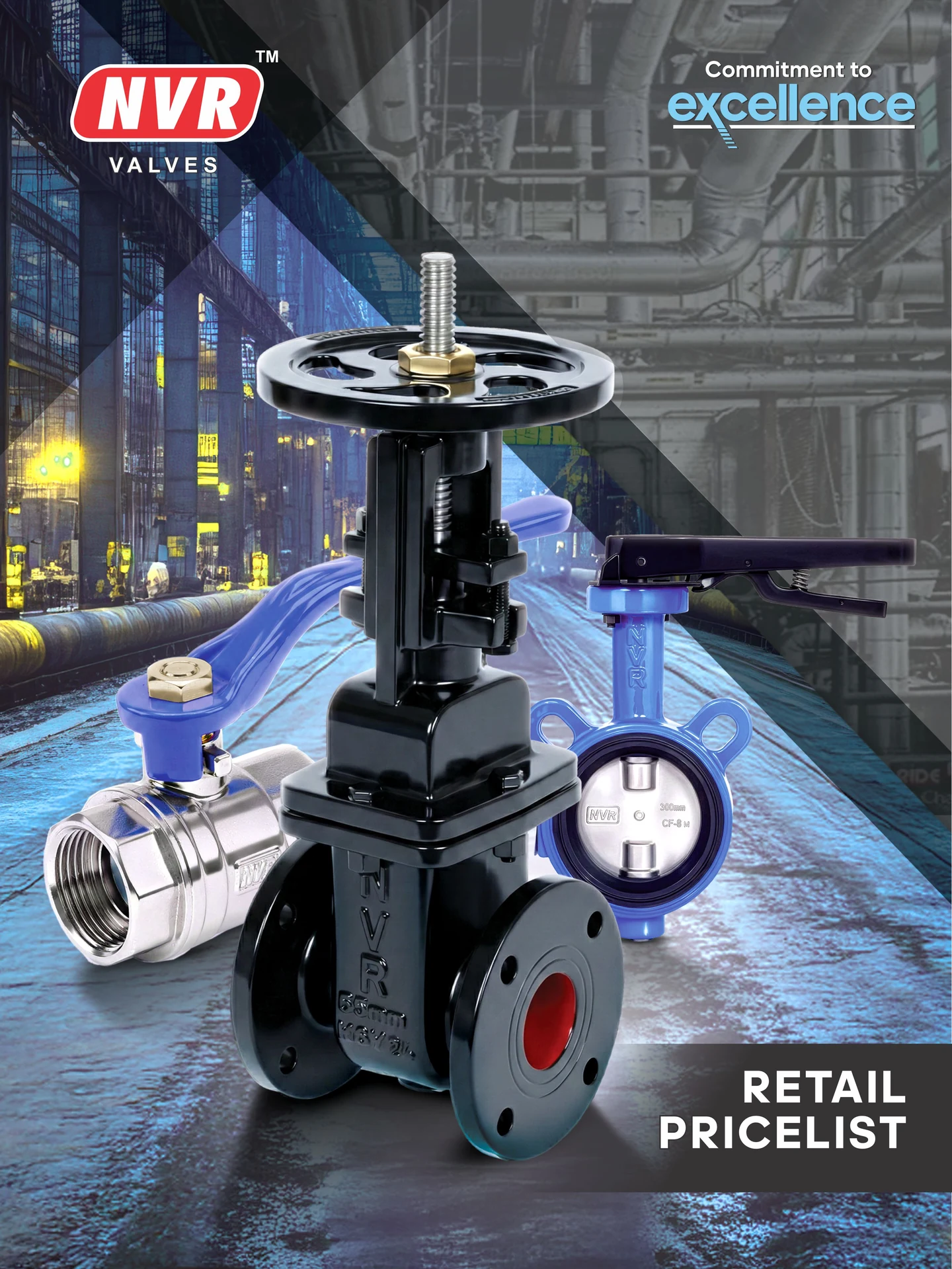 Original front cover artwork for the NVR valves catalogue