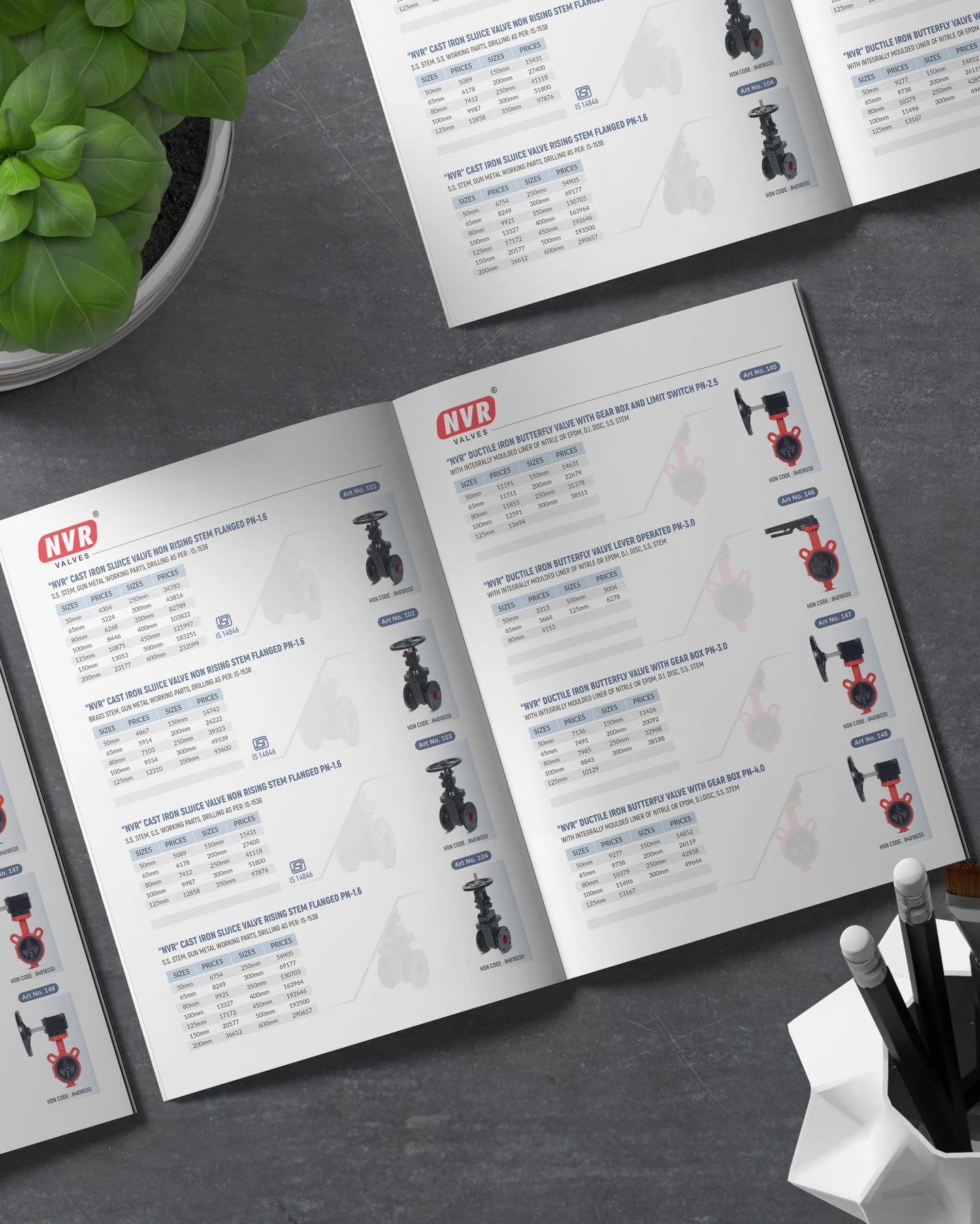NVR catalogue interior page layouts