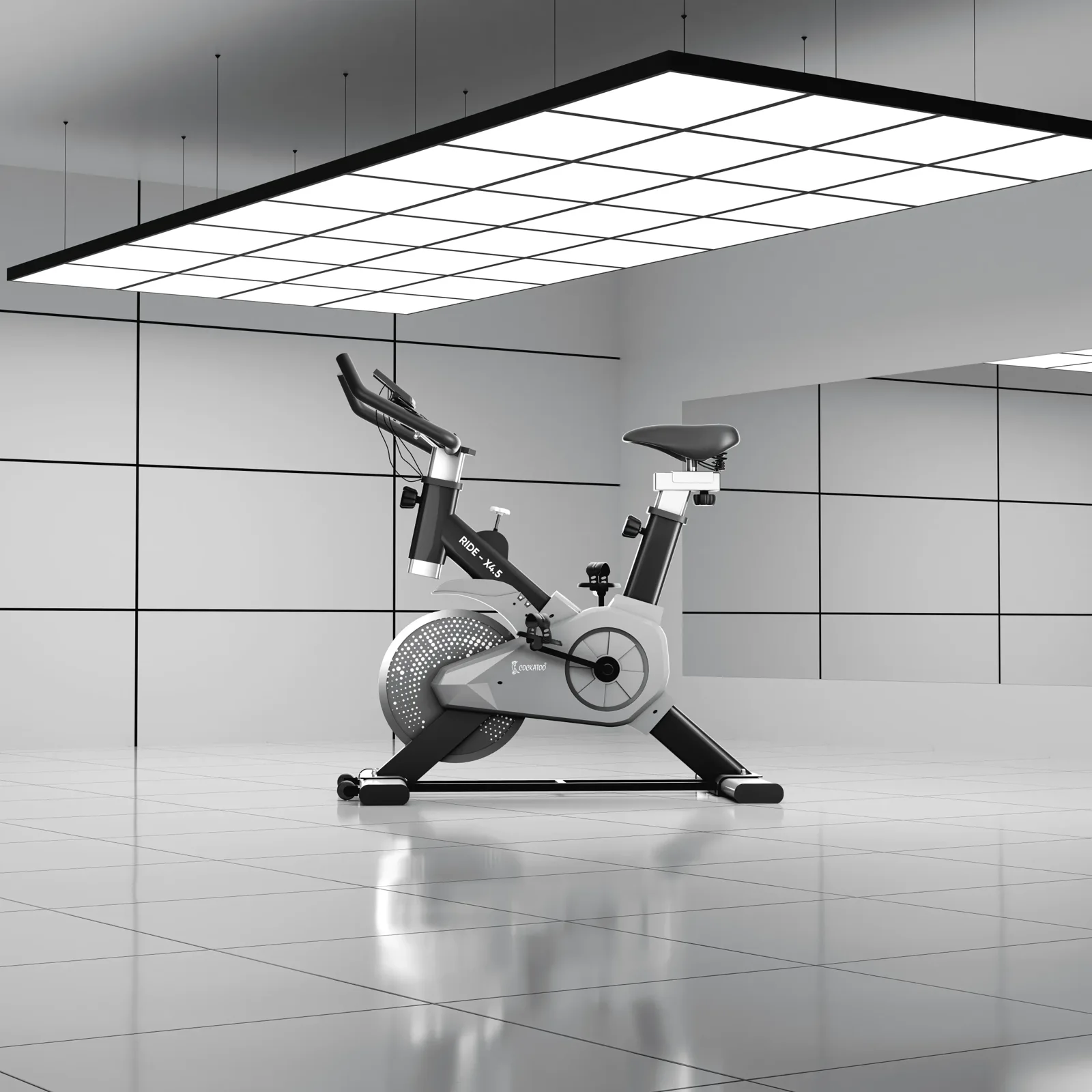 Realistic 3D exercise bike product render